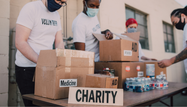 Donors receiving impact reports from NGO